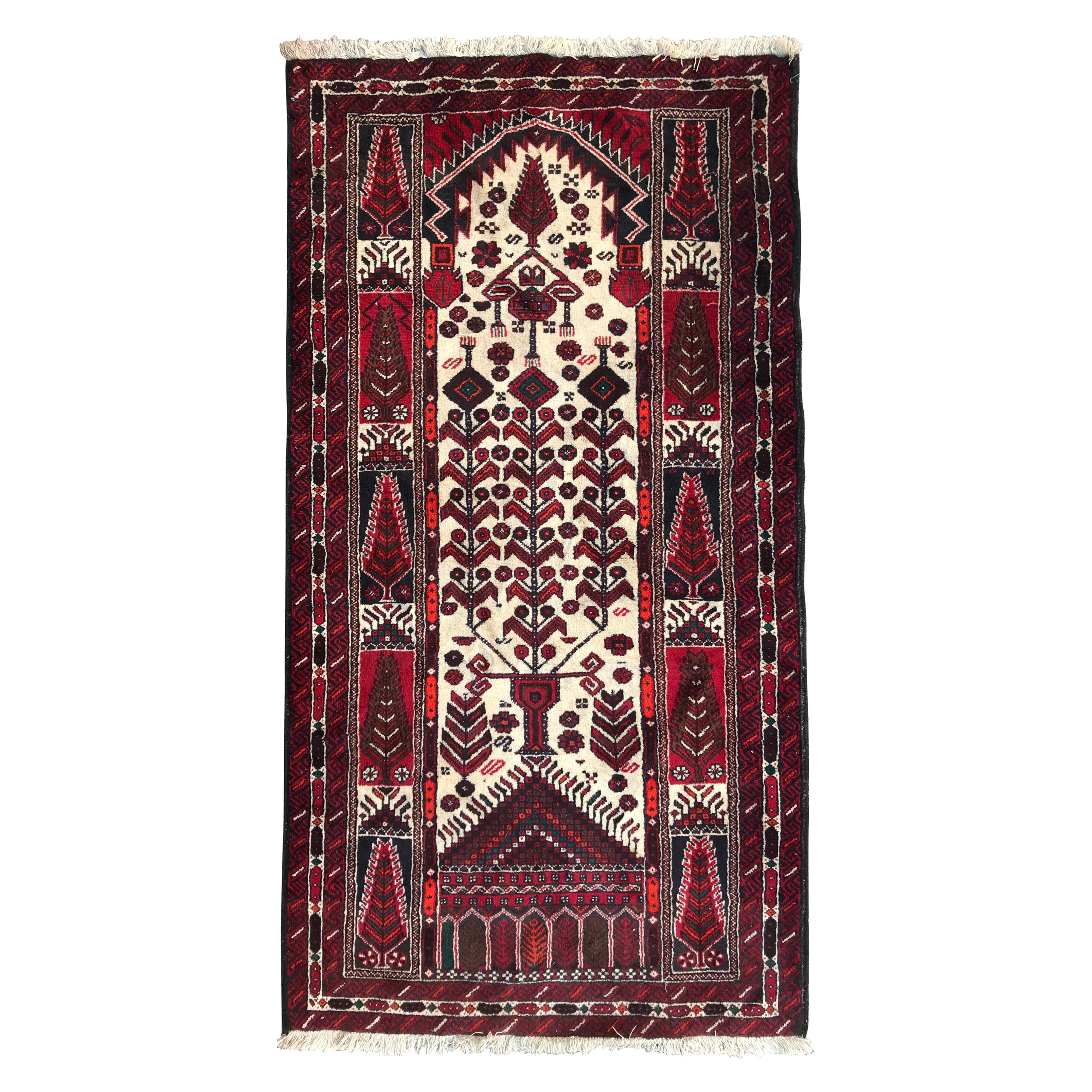 Bobyrugs schöner turkmenischer Belutschen-Teppich im Vintage-Stil