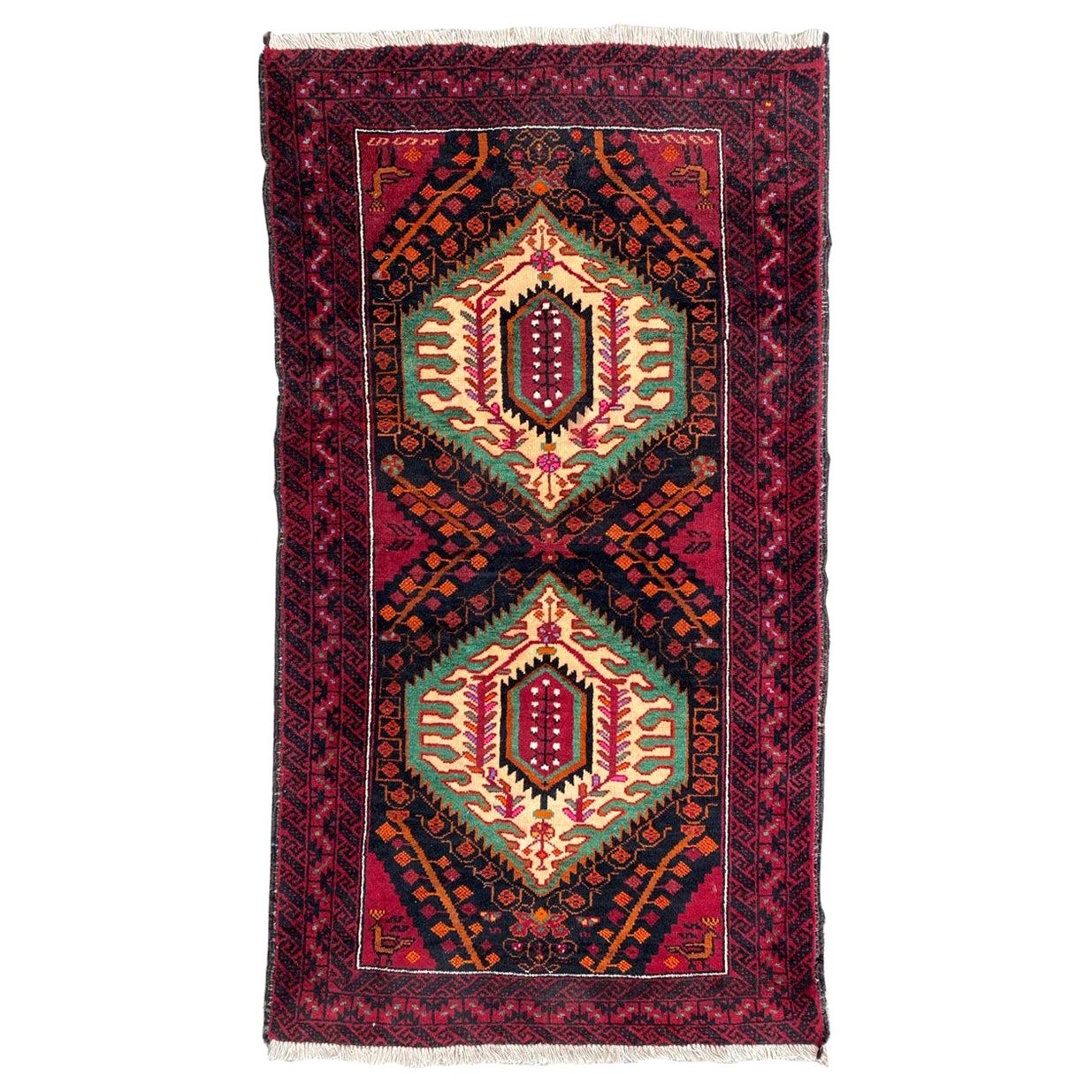 Beautiful Vintage Turkmen Baluch Rug For Sale