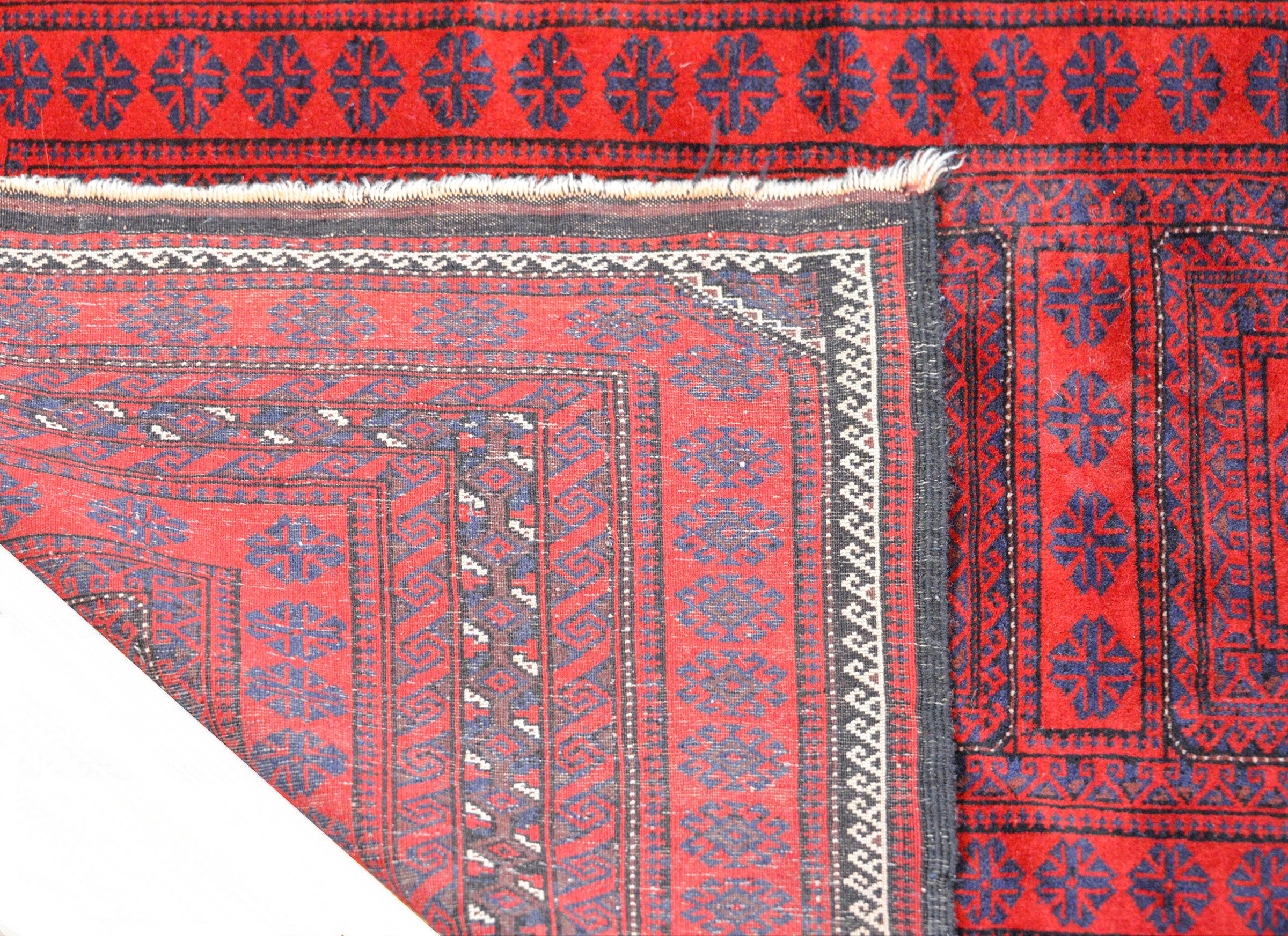 Wool Beautiful Vintage Turkmen Rug For Sale
