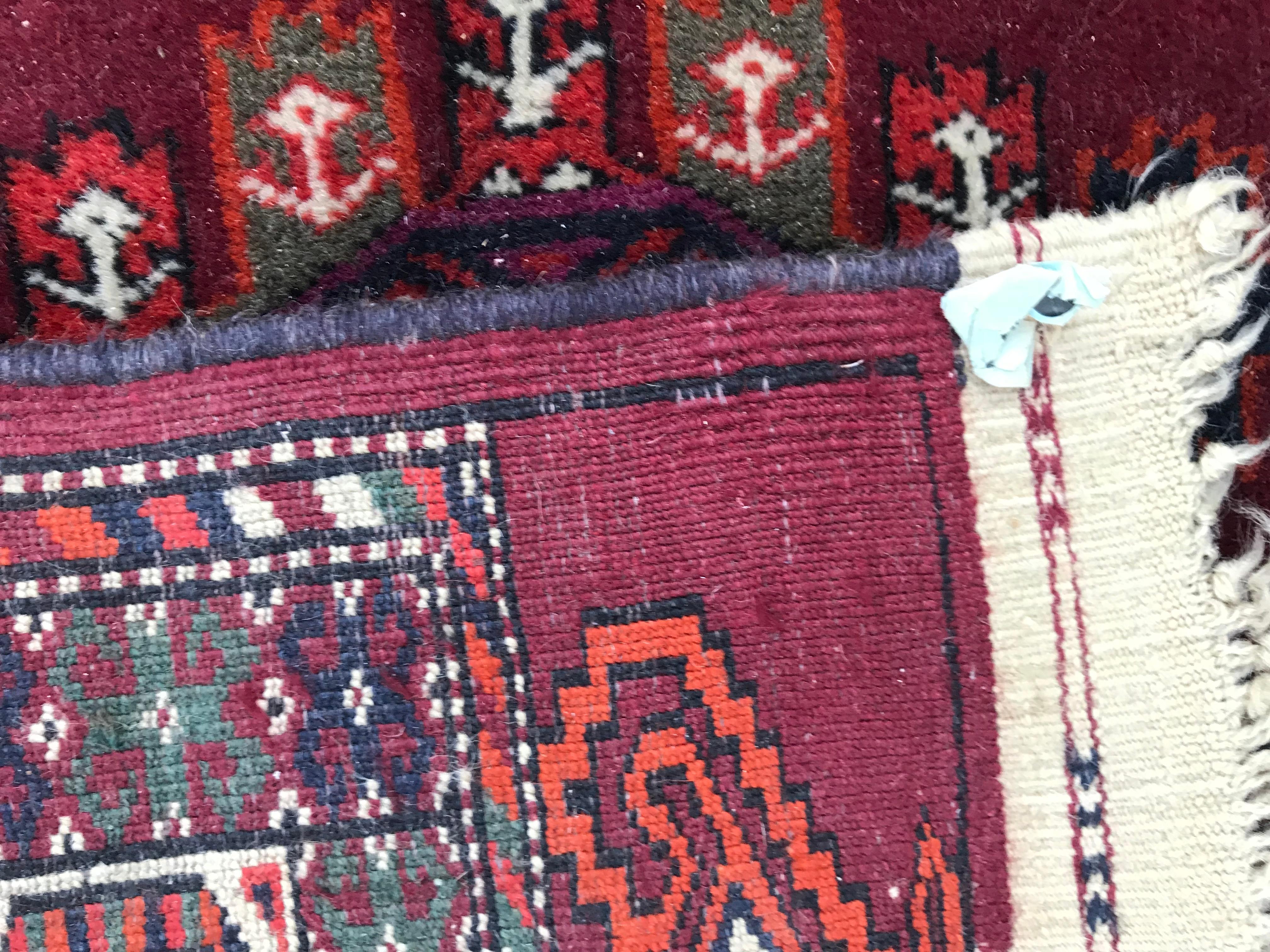 Bobyrug’s Beautiful Vintage Turkmen Tekke Afghan Rug For Sale 5
