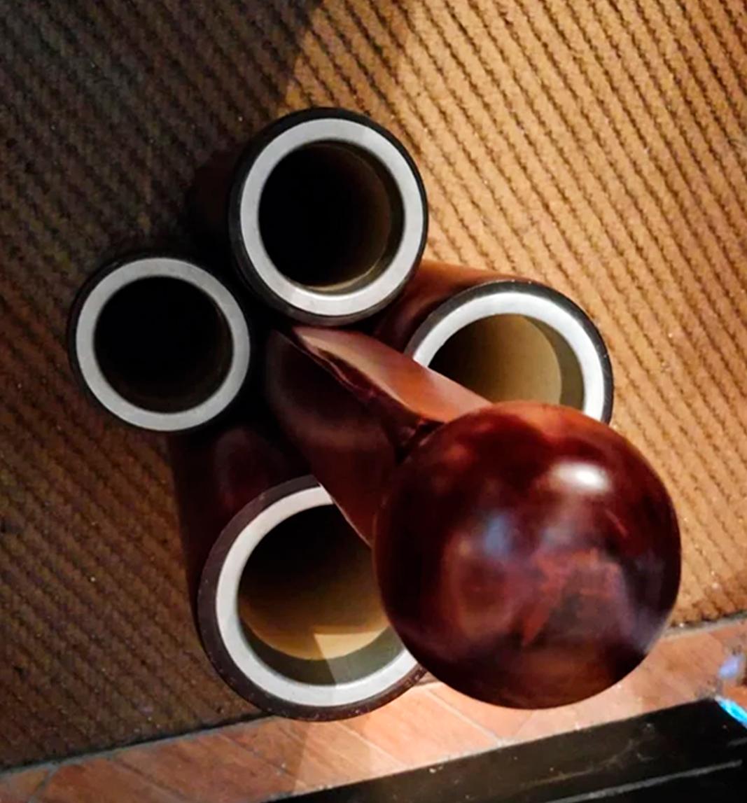 Medioevo  Portaombrelli in legno marrone di design italiano, anni '50 In condizioni ottime in vendita a Mombuey, Zamora