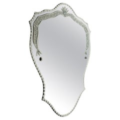 Beautiful Vintage Wall Mirror in Art Deco Style Frameless Wall Mirror