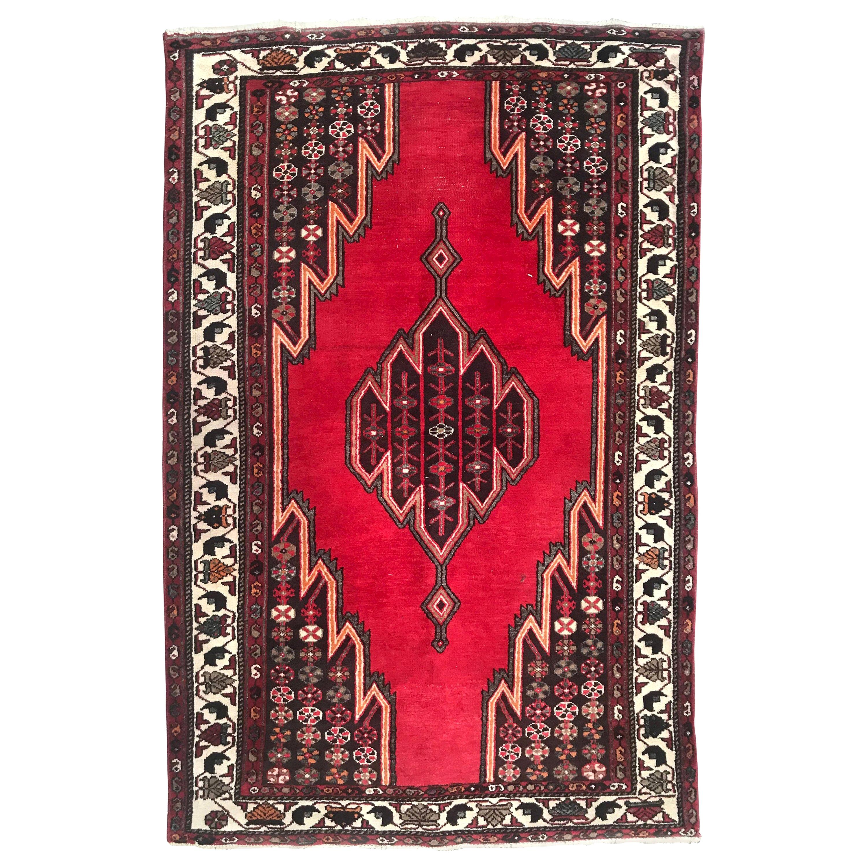 Bobyrug’s Beautiful Vintage Zanjan Rug For Sale
