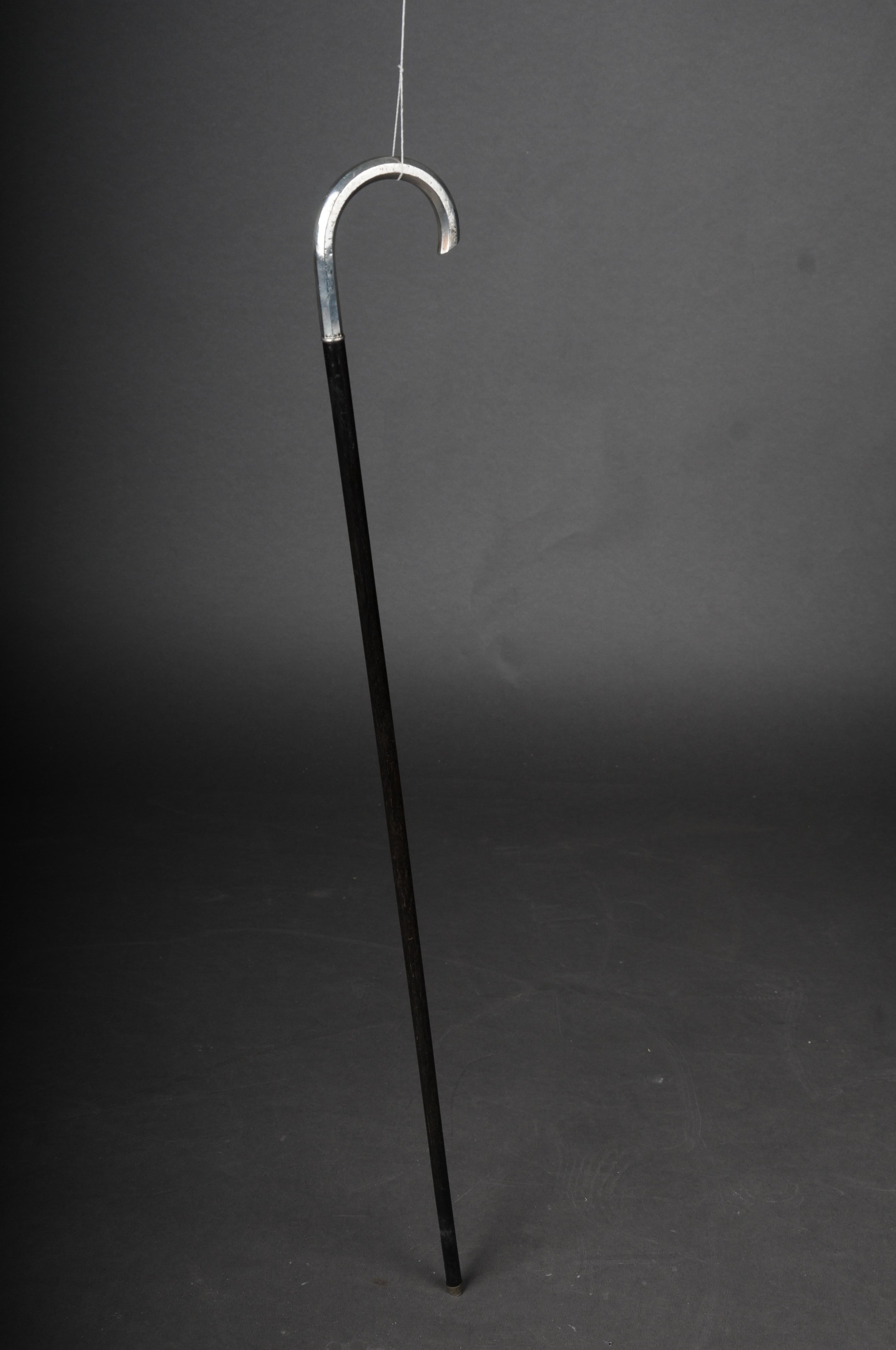 beautiful walking stick with 800 silver handle
stable walking stick with long silver handle
800 stamp from Germany.