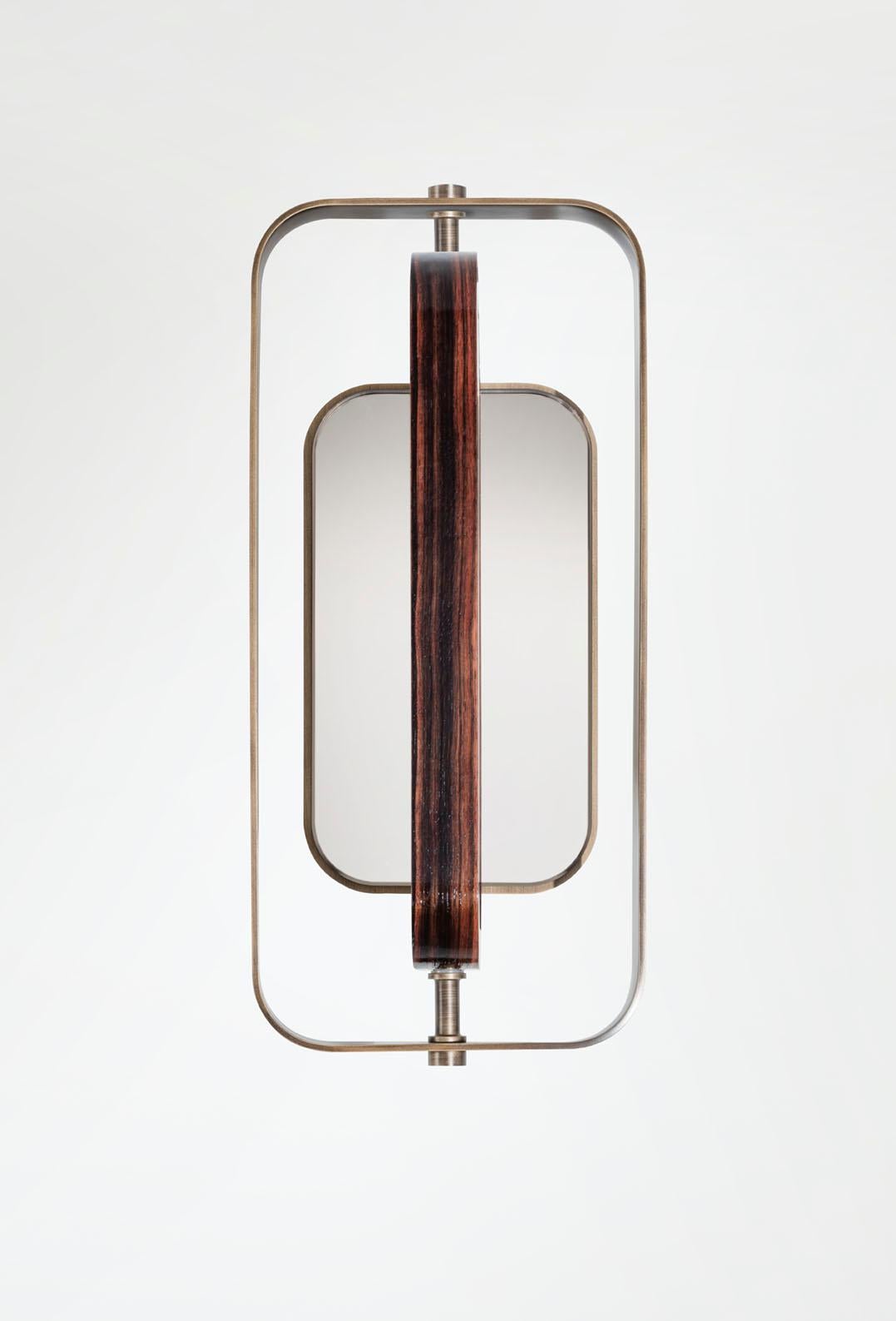 Other Beautiful Wall Lamp Bronzed Metal Frame Pyrex Glass Double Lampshade Bronzed For Sale
