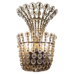 Beautiful Wall Light in brass with flower decor, Swedish Modern 1950s.