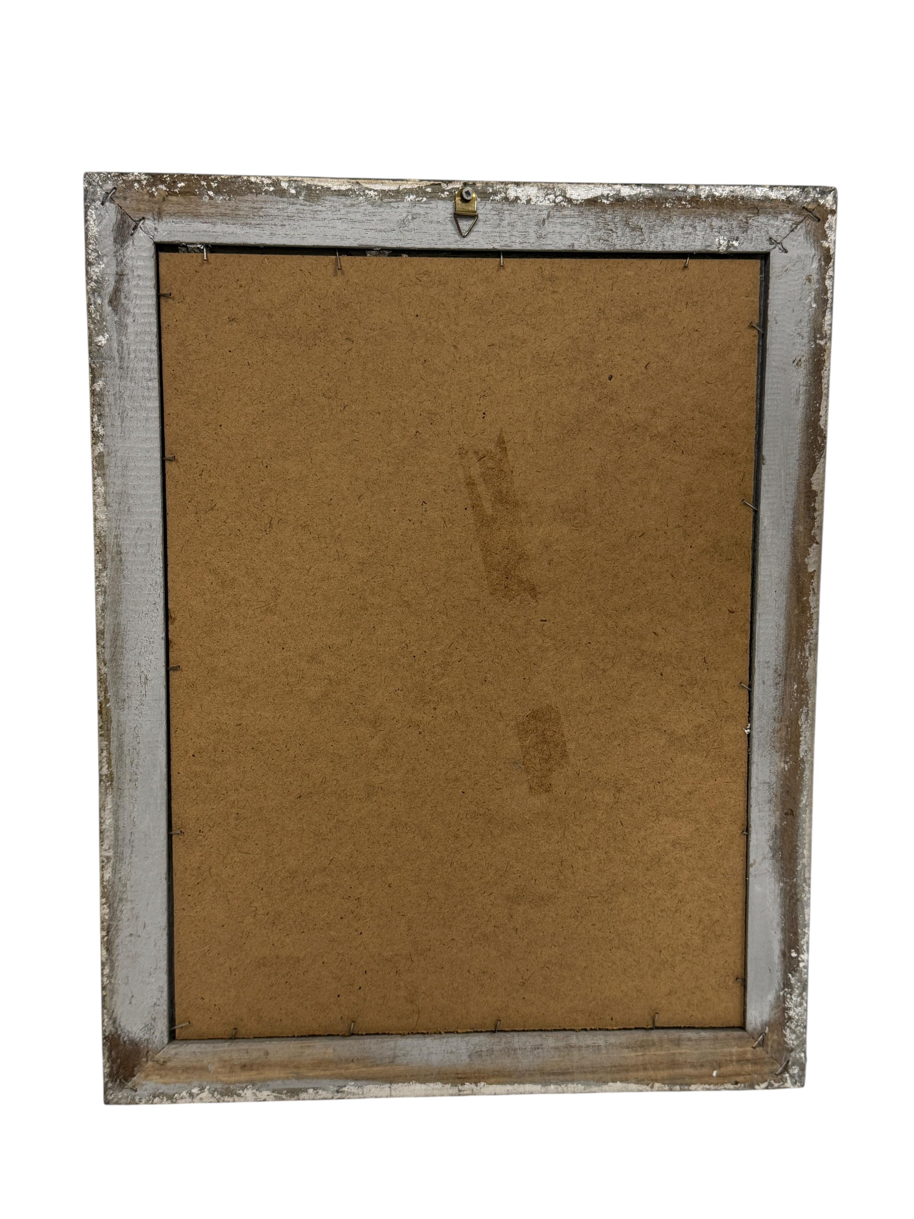 Beautiful Wall Mirror Silvered Wood Tole Toleware 1960s Italy For Sale 3