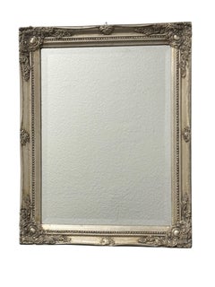 Beautiful Wall Mirror Silvered Wood Tole Toleware 1960s Italy