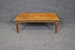 Beautiful Walnut and Brass Mounted French Directoire Baker Coffee Table