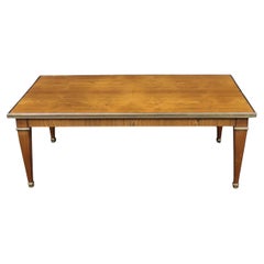 Beautiful Walnut and Brass Mounted French Directoire Baker Coffee Table
