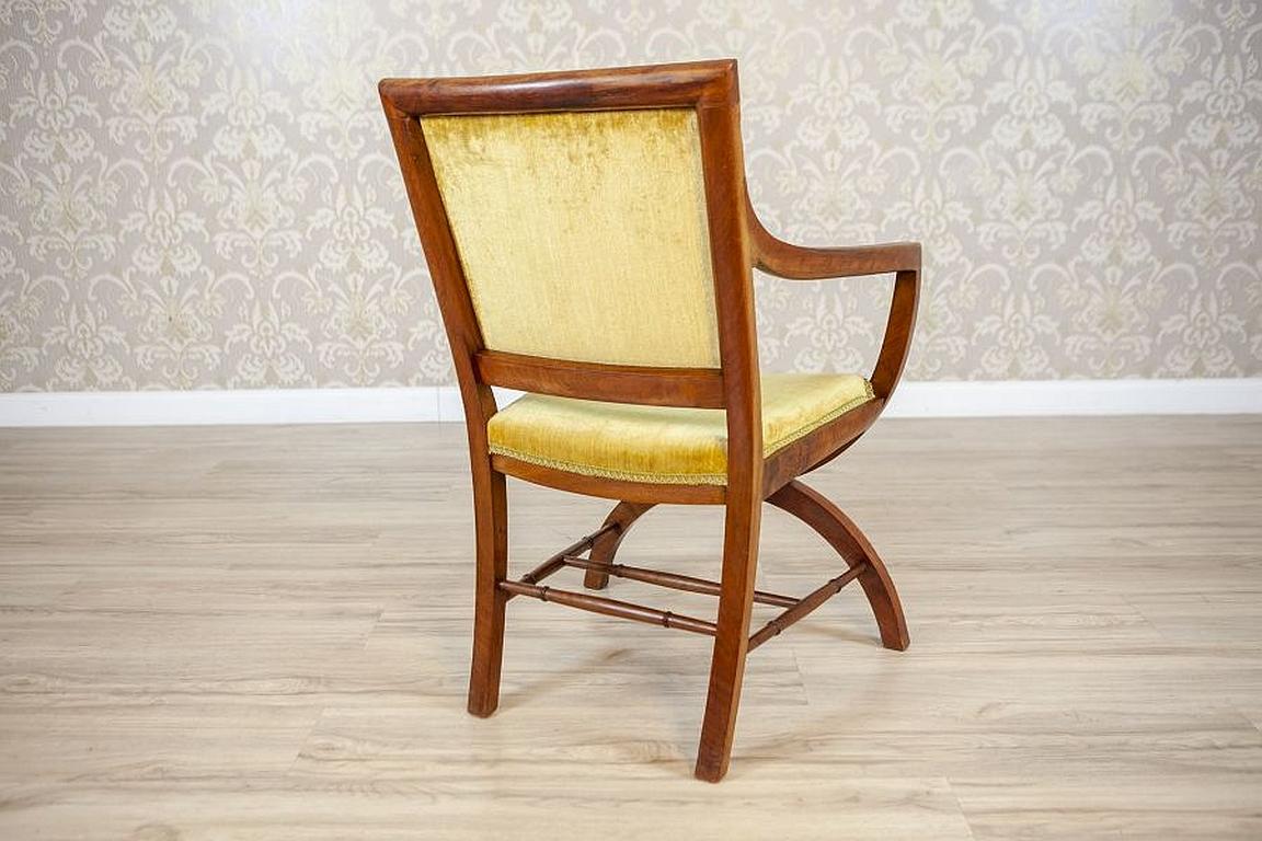 Beautiful Walnut Armchair from the, Early 20th Century In Good Condition For Sale In Opole, PL