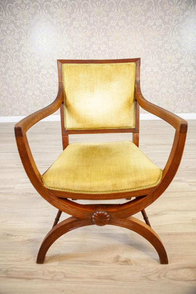 Beautiful Walnut Armchair from the, Early 20th Century (Walnuss) im Angebot