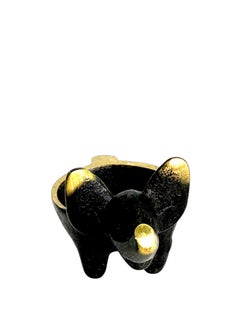 Beautiful Walter Bosse Austrian Bronze Egg Cup Candle Holder Pig 1950s