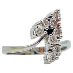 Beautiful white gold ring with small diamonds