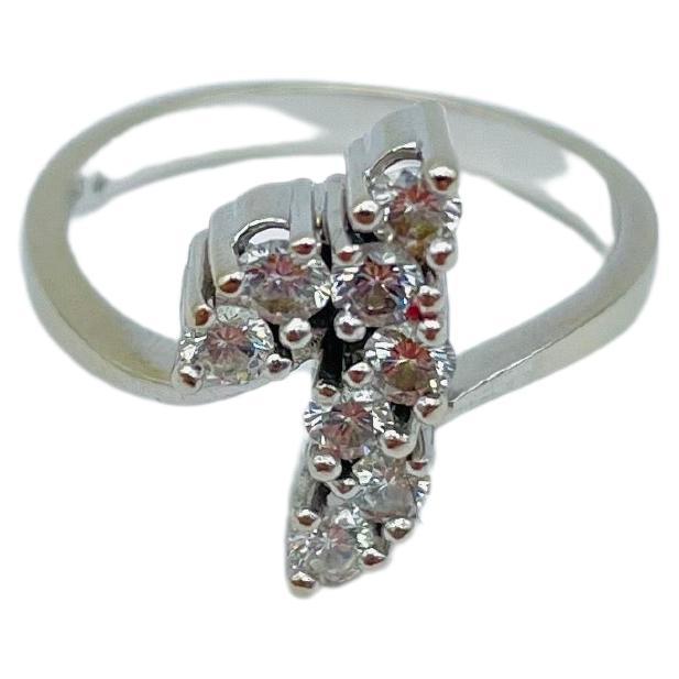 Brilliant Cut Beautiful white gold ring with small diamonds For Sale