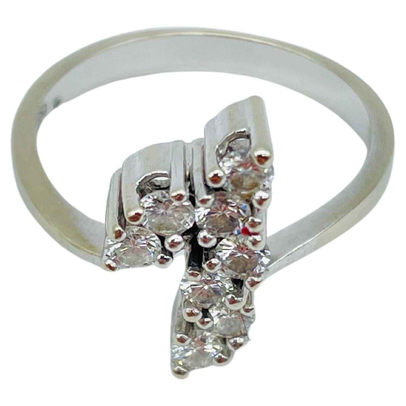 Men's Beautiful white gold ring with small diamonds For Sale