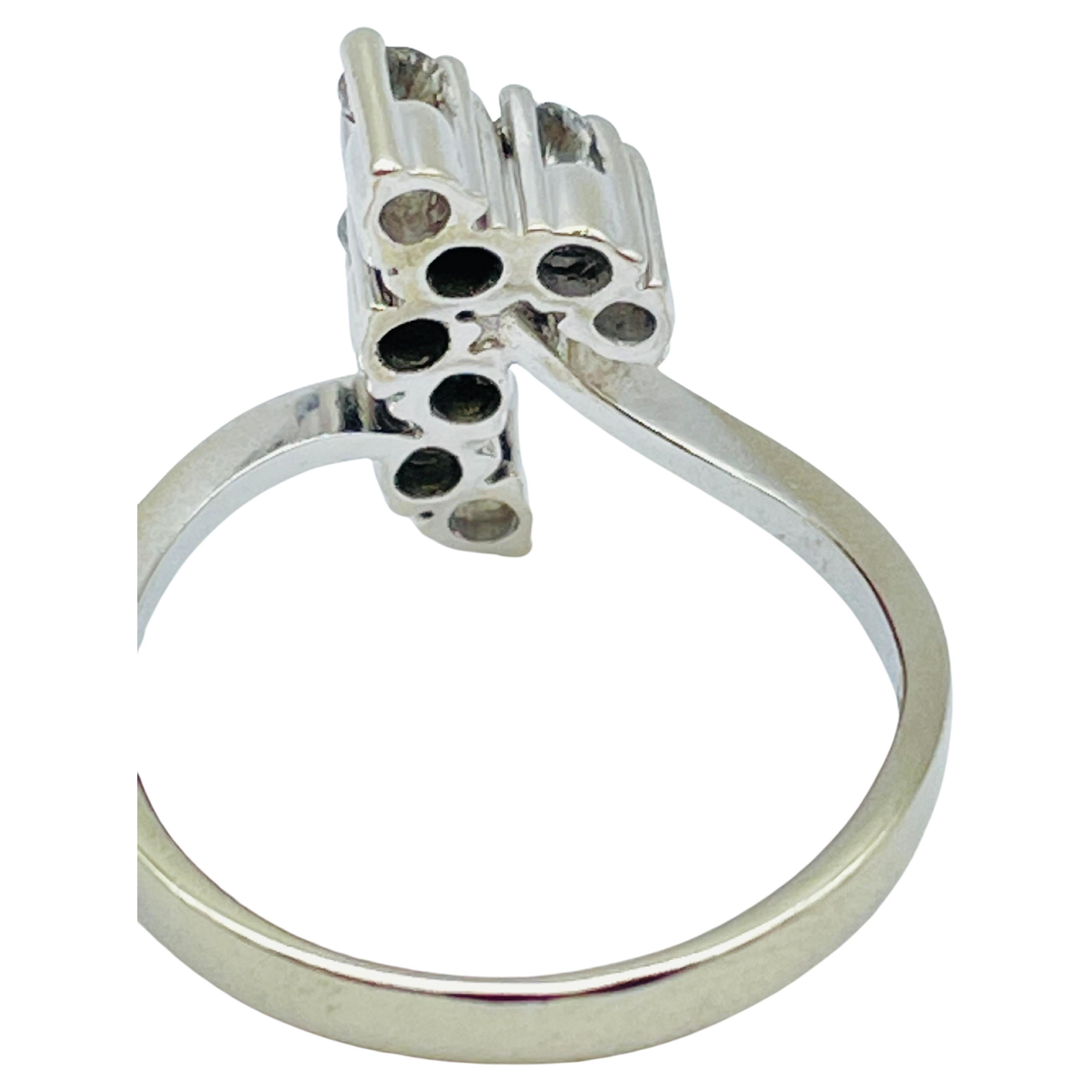 Beautiful white gold ring with small diamonds For Sale 2