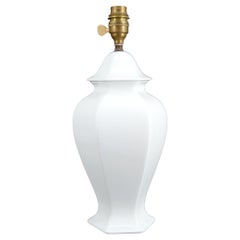 Beautiful White Porcelain Lamp, France, Circa 1950-1960