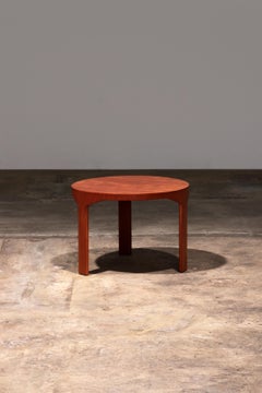 Magnifique table d'appoint vintage en bois des années 70