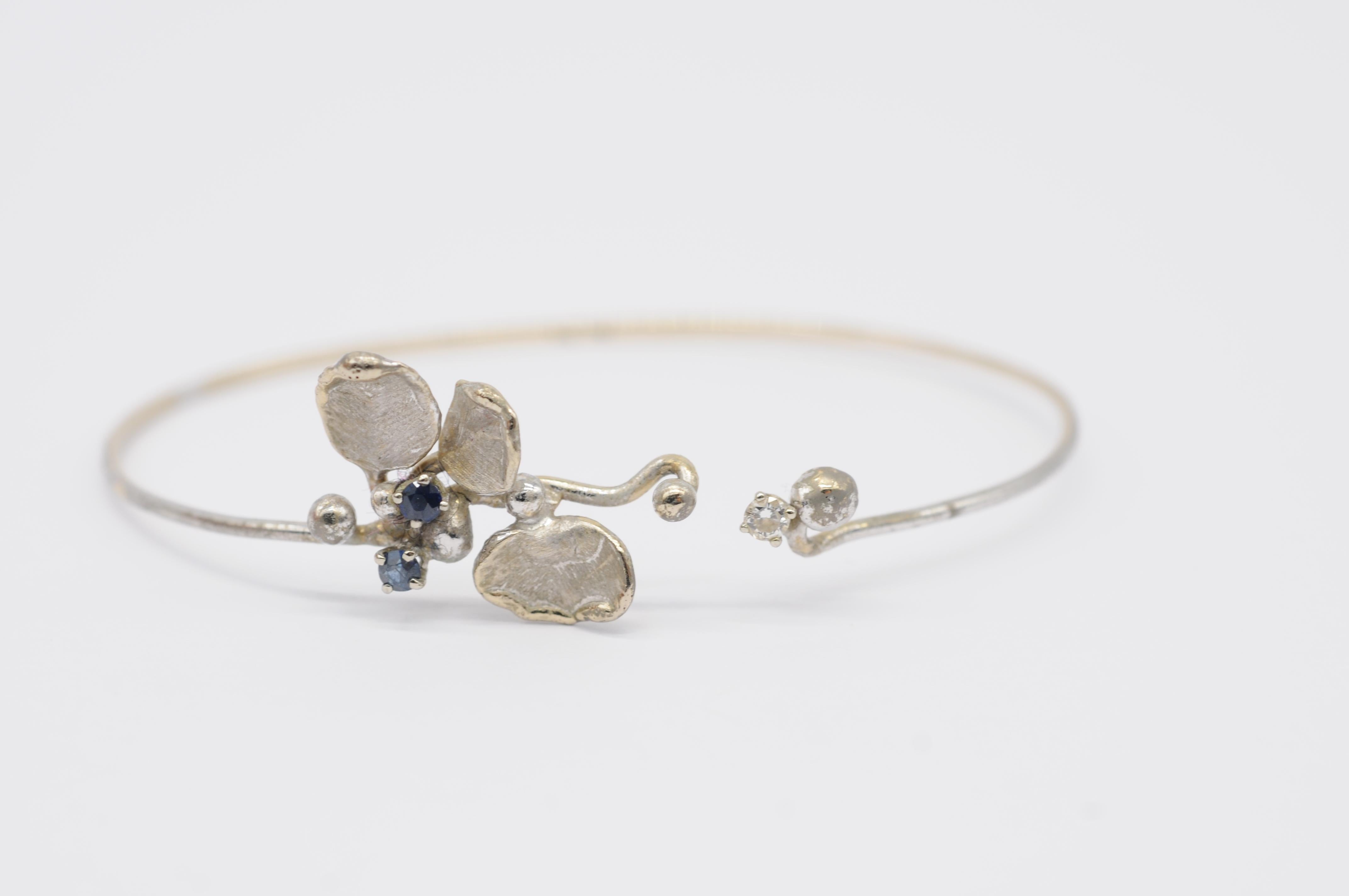 Magnifique bracelet Wurzbacher en or blanc 18 carats avec diamants et saphirs en vente 16