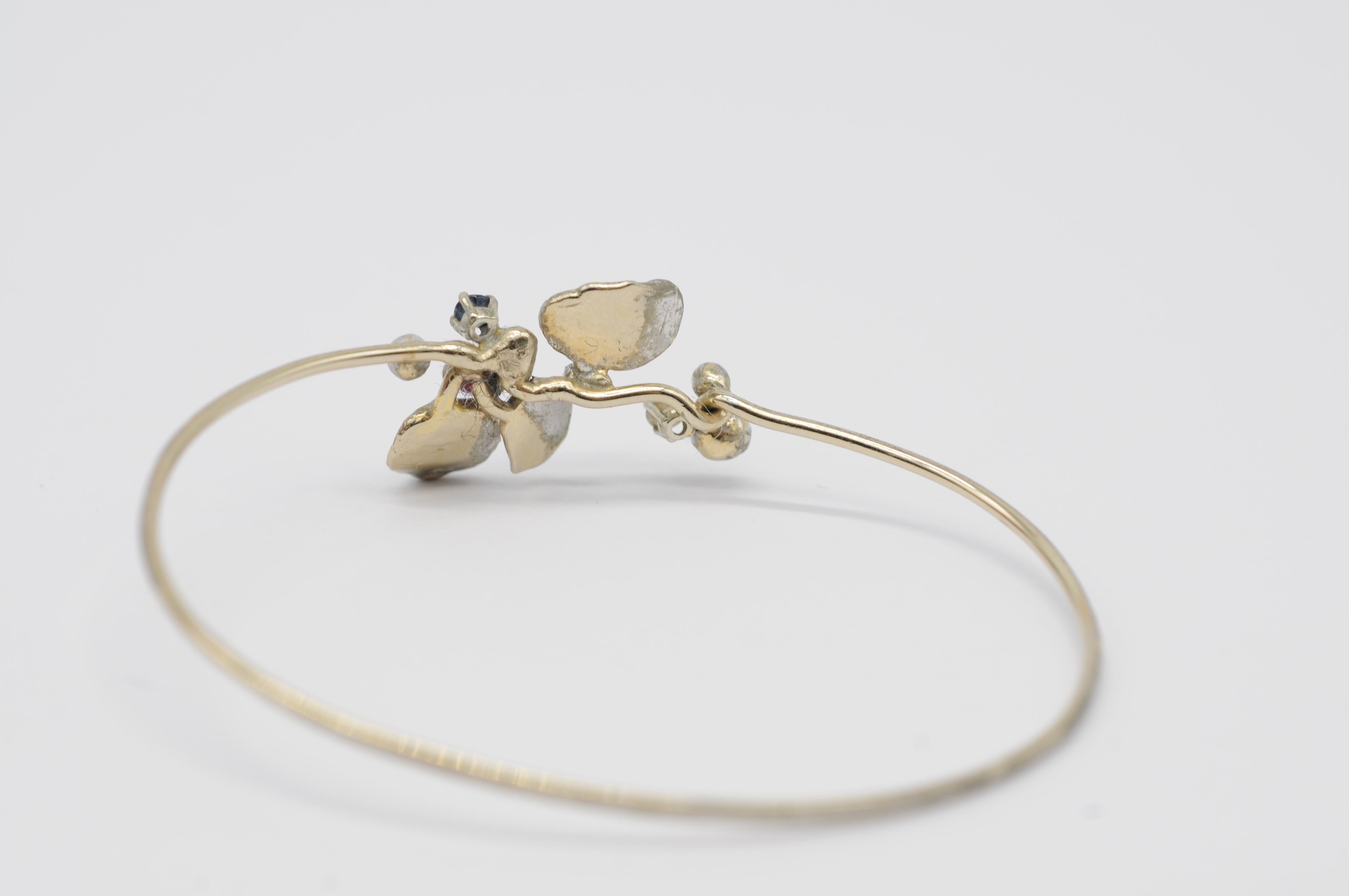 Magnifique bracelet Wurzbacher en or blanc 18 carats avec diamants et saphirs en vente 2