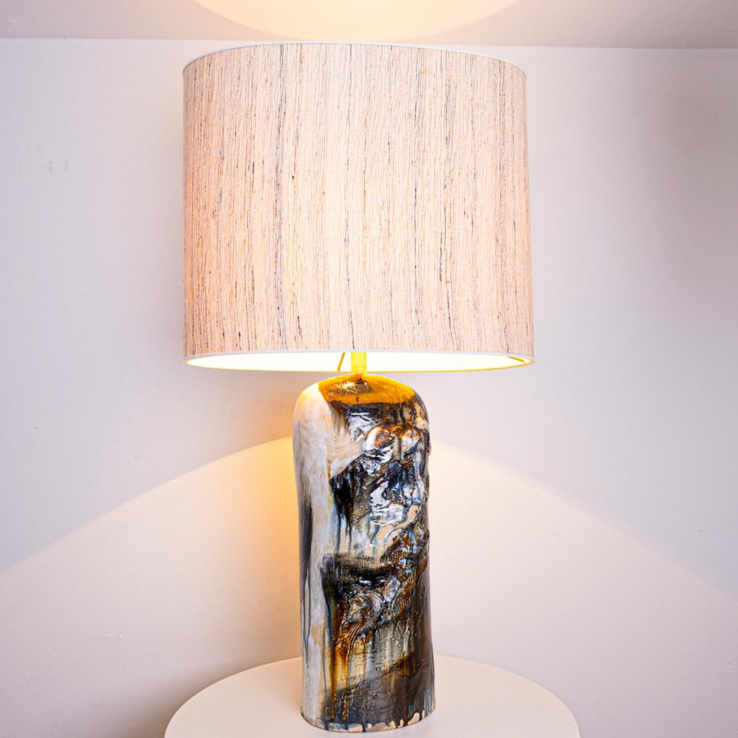 Preciosa lámpara de mesa XXL de Jeppe Hagendorn, Dinamarca 1960 Danés en venta