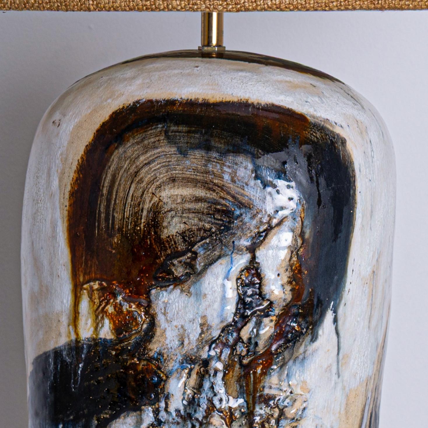 Beautiful XXL Table Lamp by Jeppe Hagendorn, Denmark 1960s Bon état - En vente à Rijssen, NL