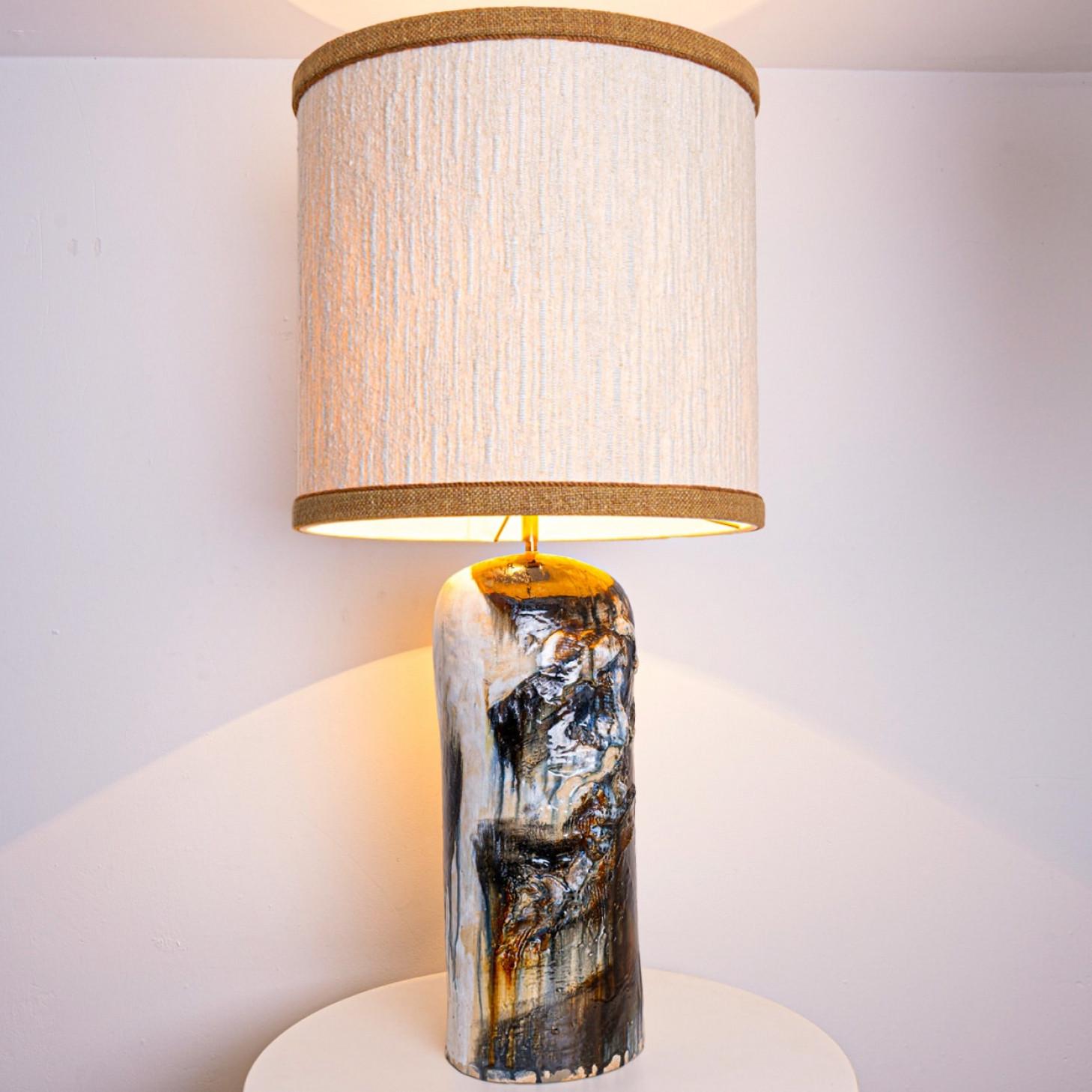 Milieu du XXe siècle Beautiful XXL Table Lamp by Jeppe Hagendorn, Denmark 1960s en vente