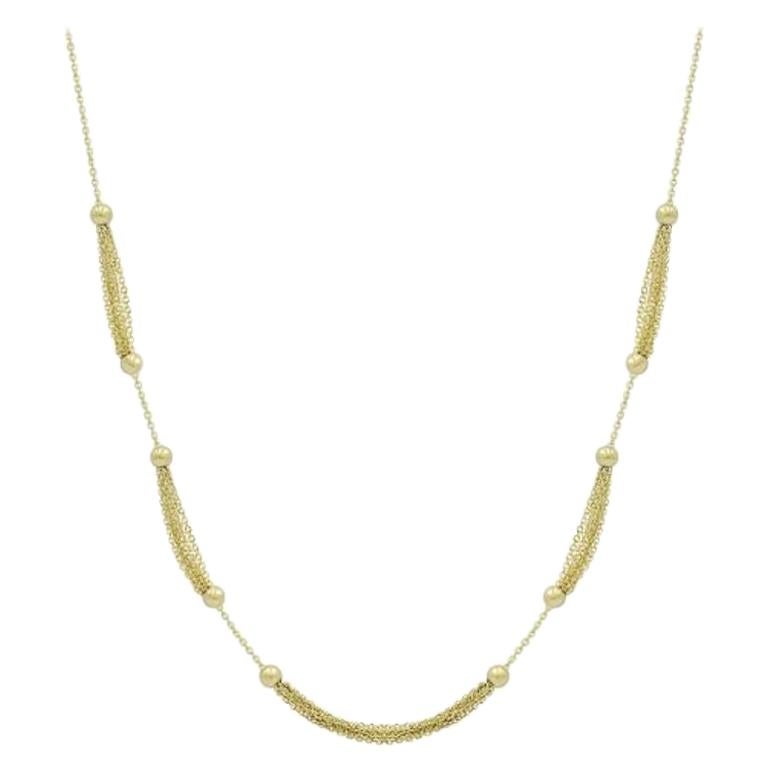 Schöne 14 Karat Gelbgold Kette Halskette für sie im Angebot