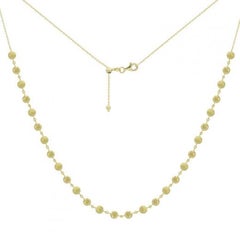 Beautiful Yellow Gold Balls 14 Karat Chain Necklace for Her