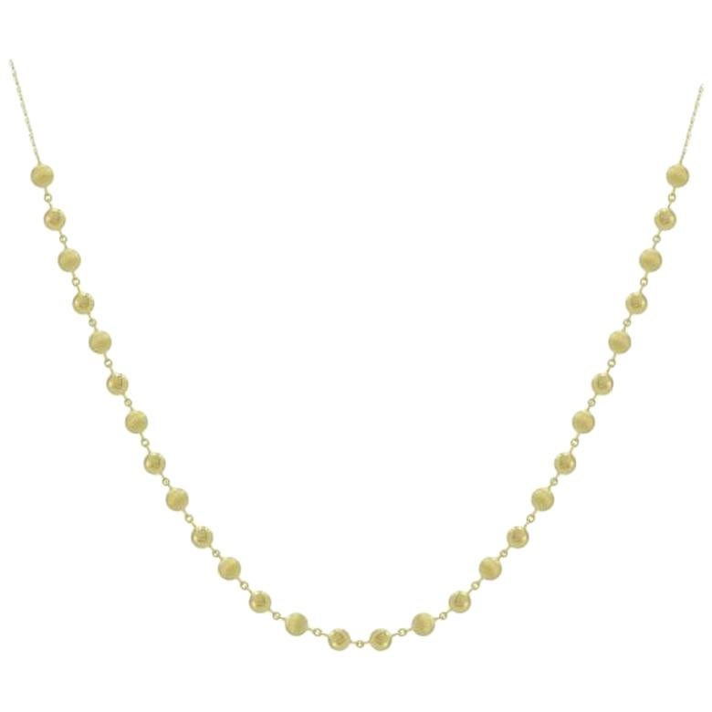 Beautiful Yellow Gold Balls 14 Karat Chain Necklace for Her For Sale