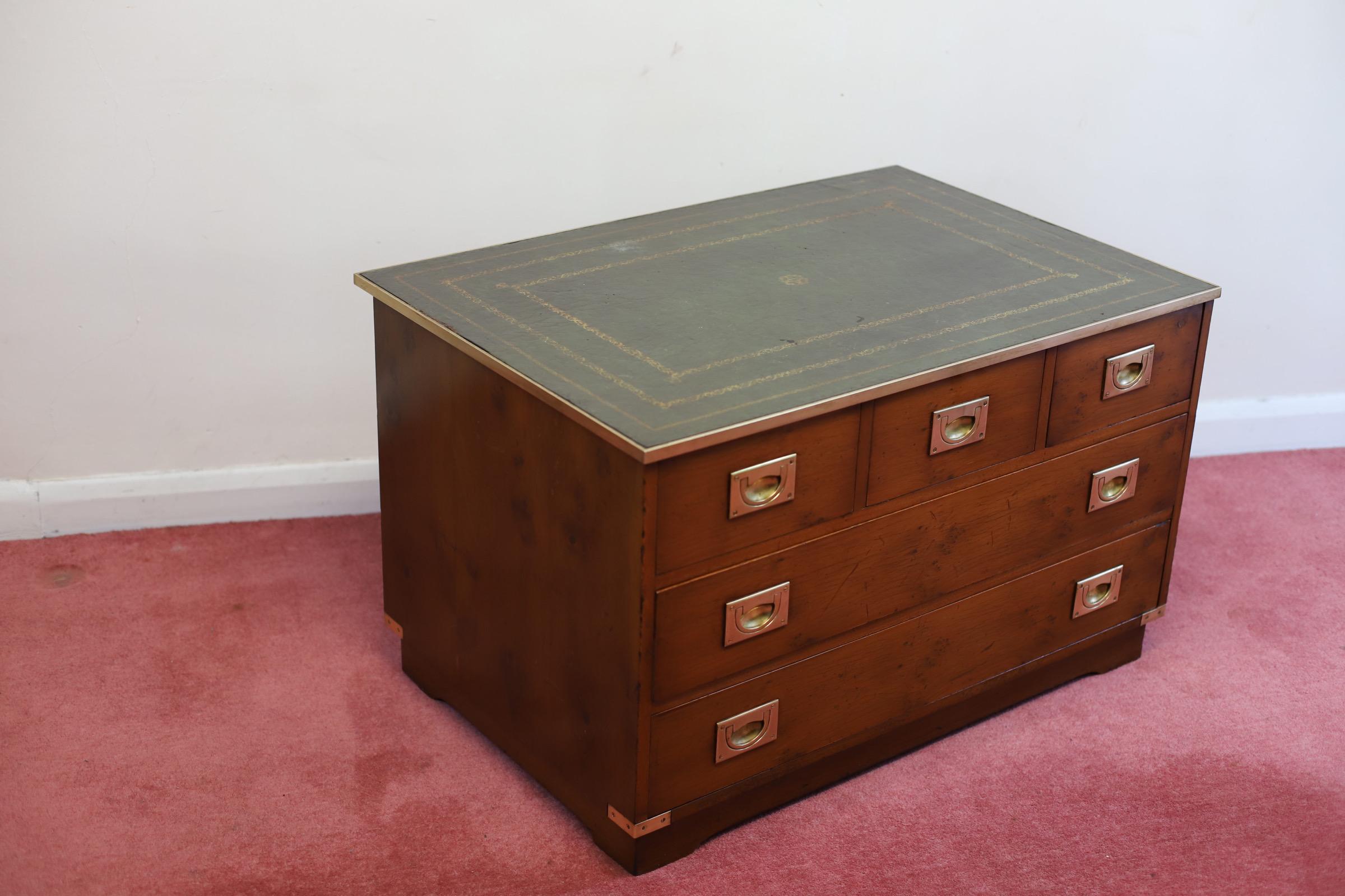 British Beautiful Yew  Military Campaign Style Made by  Bevan Funnell   For Sale