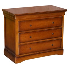 Vintage Beautiful Yew Wood French Style Chest of Drawers