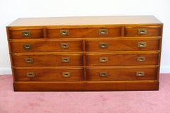 Beautiful Yew Wood Military Campaign Sidebord