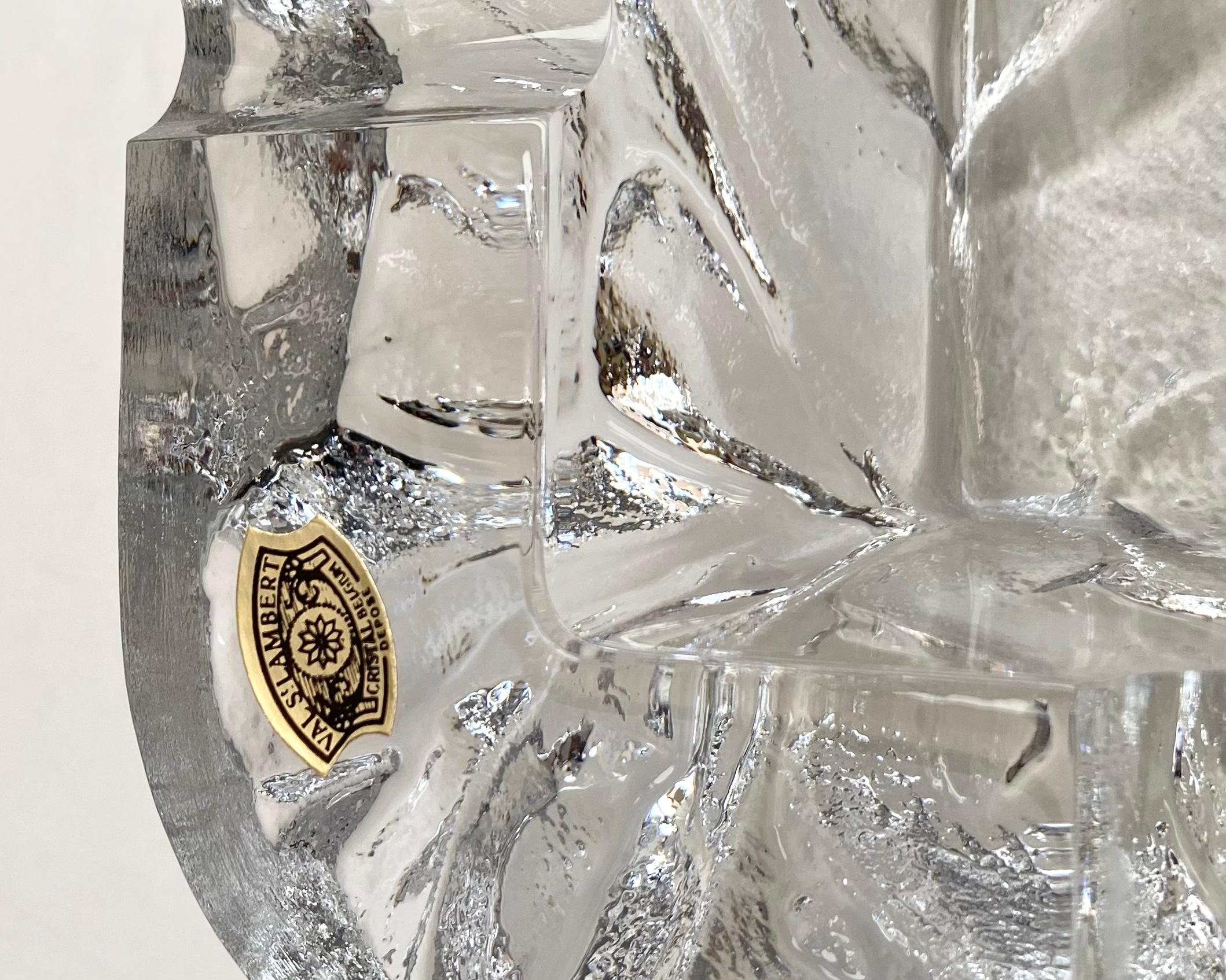 Beautifull Cigarette Crystal Ashtray by Val S’Lambert, Belgium, 20th Century 1