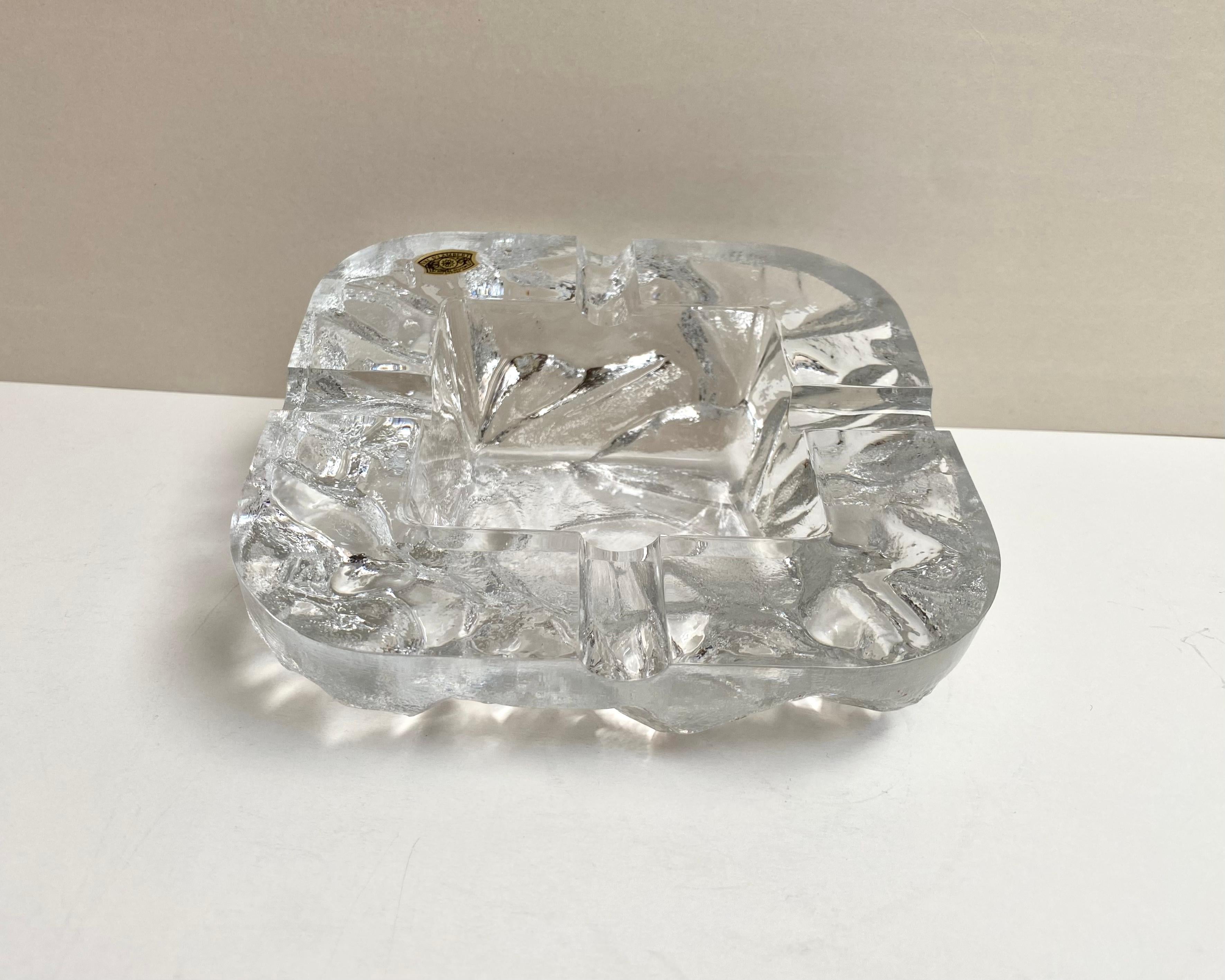 Beautifull Cigarette Crystal Ashtray by Val S’Lambert, Belgium, 20th Century 4