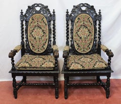Wunderschönes Set aus acht viktorianischen Esszimmerstühlen aus Eiche im jakobinischen Stil