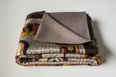 Beautiful Tiger Bedcover Blanket Silk Cashmere Wood