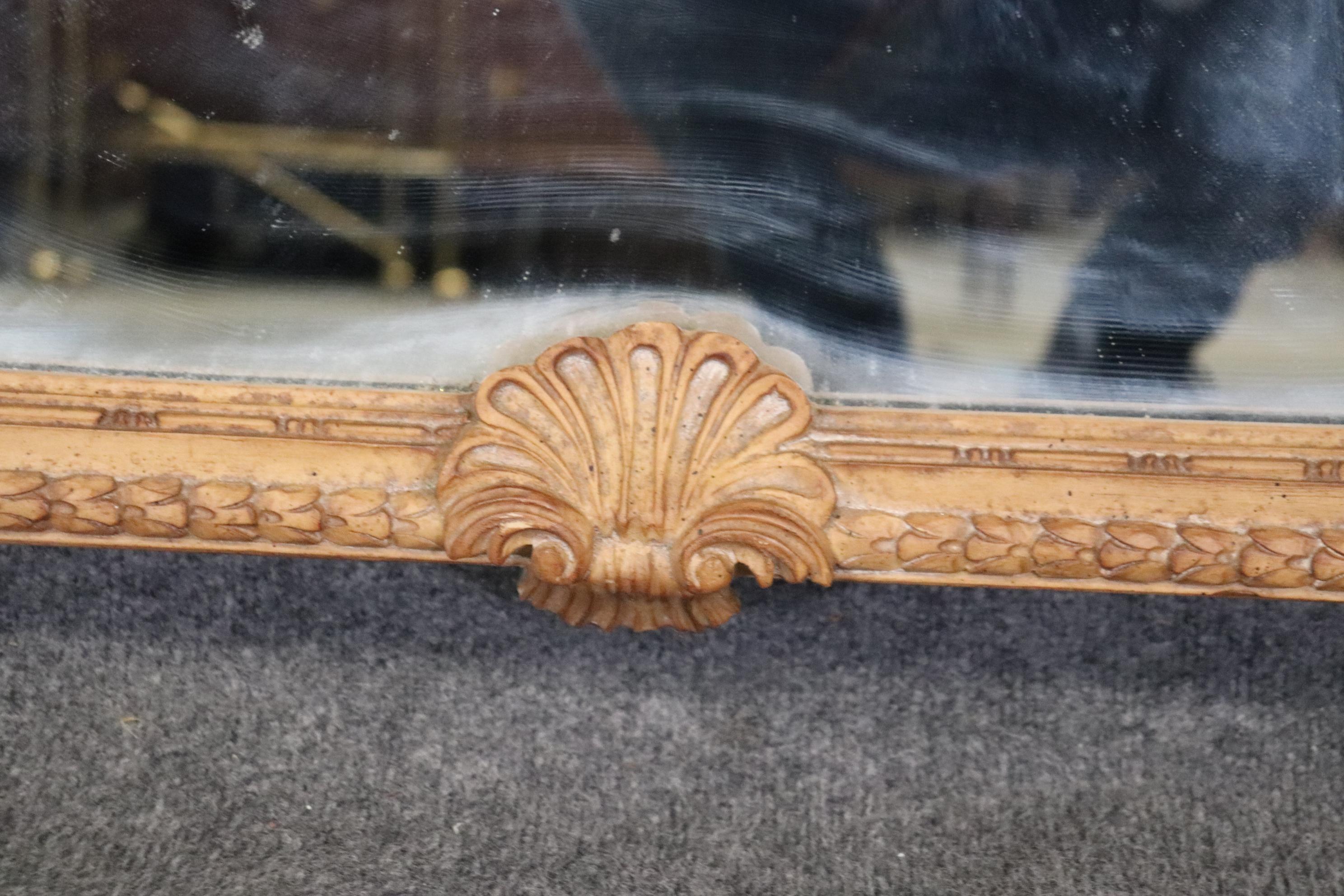Walnut Beautifully Carved French Louis XV Style Mirror  For Sale