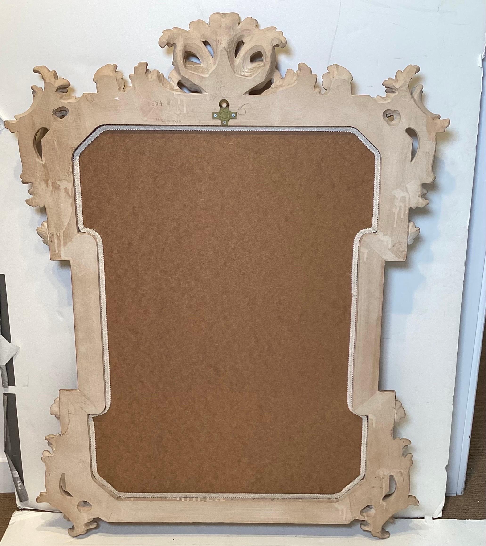 Beautifully Carved Weathered Gilt Wood Mirror For Sale 2