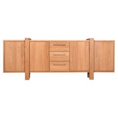 Beautifully Crafted Solid Oak Sideboard, 20th Century, Belgium Used Beautifully Crafted Solid Oak Sideboard, 20th Century, Belgium