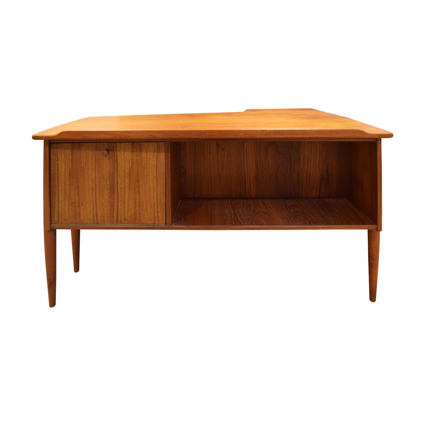 Hand-Crafted Beautifully Crafted Swedish Desk in Teak, 1960s For Sale