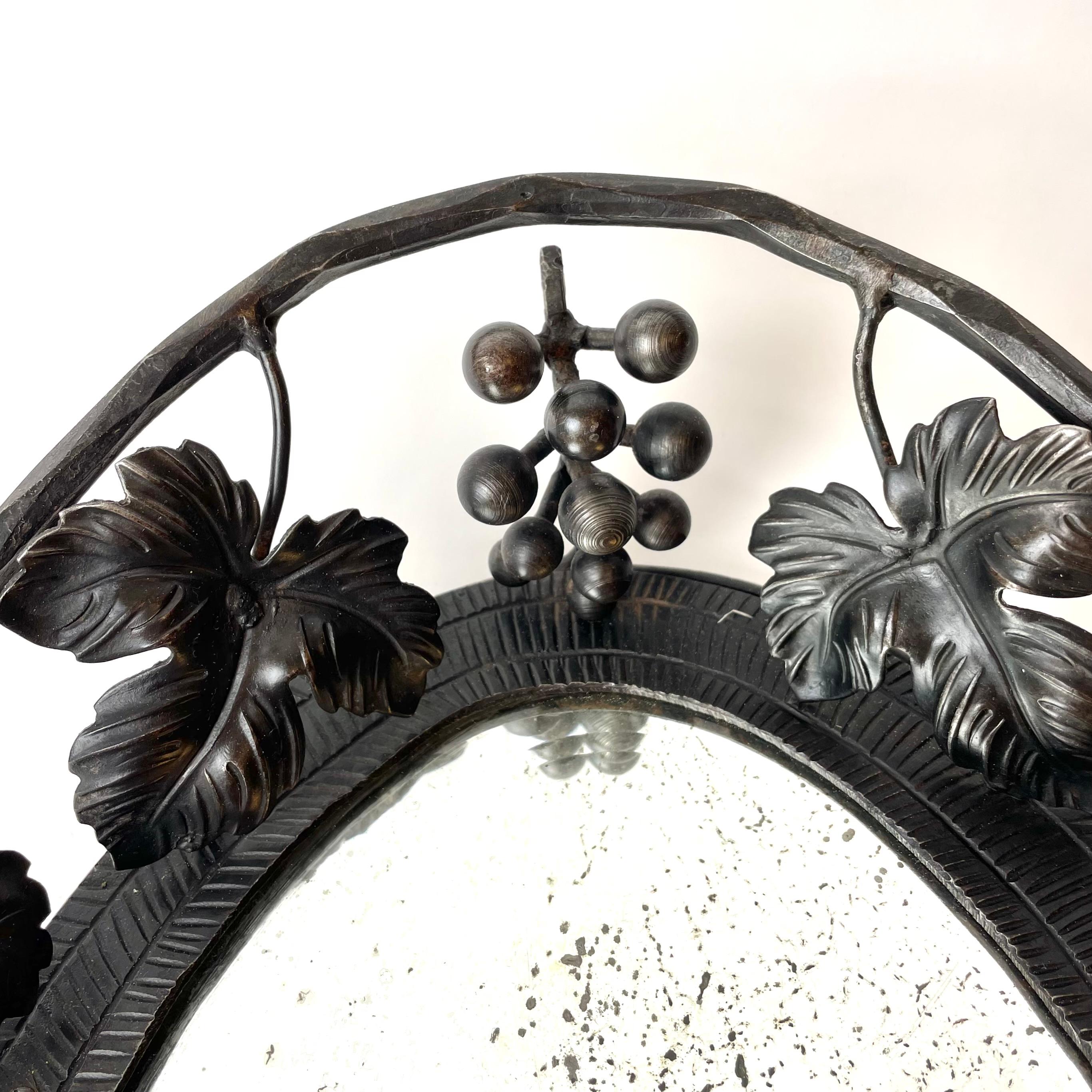 Early 20th Century Beautifully Decorated Fruit Bowl in Wrought Iron from the, 1920s