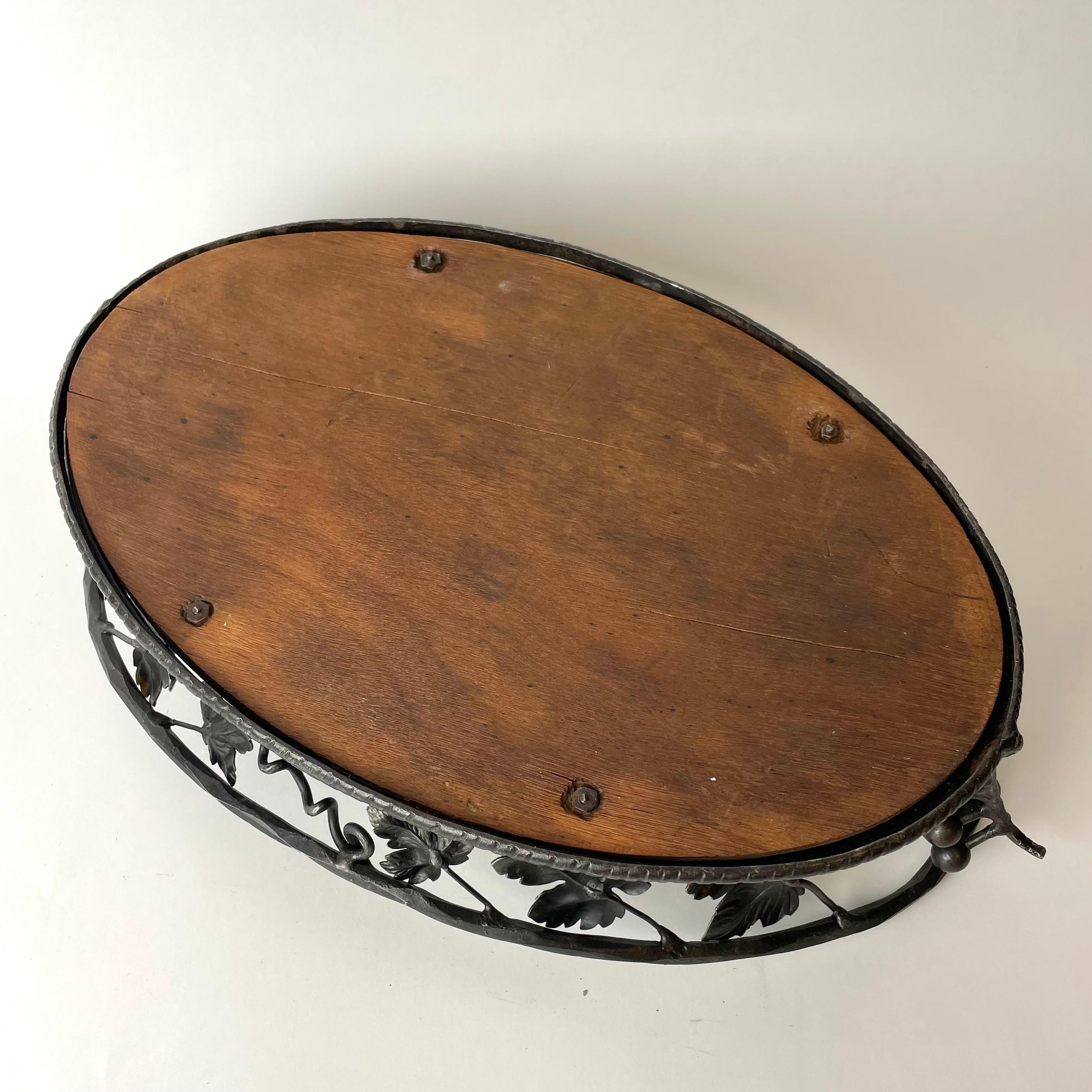 Beautifully Decorated Fruit Bowl in Wrought Iron from the, 1920s 3