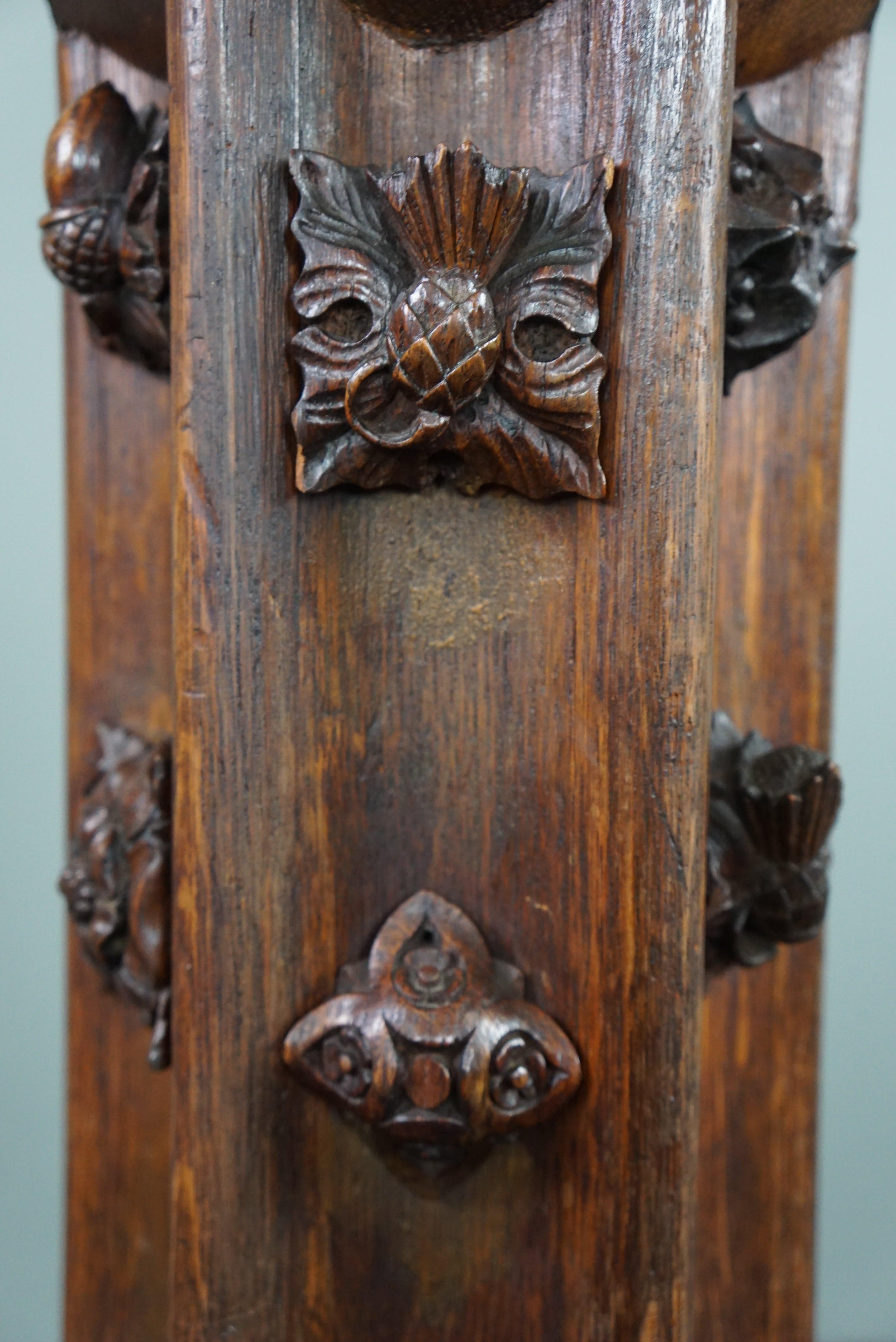 Wunderschöner dekorativer Sockel, Säule/Säule aus Holz, spätes 19. Jahrhundert im Angebot 1