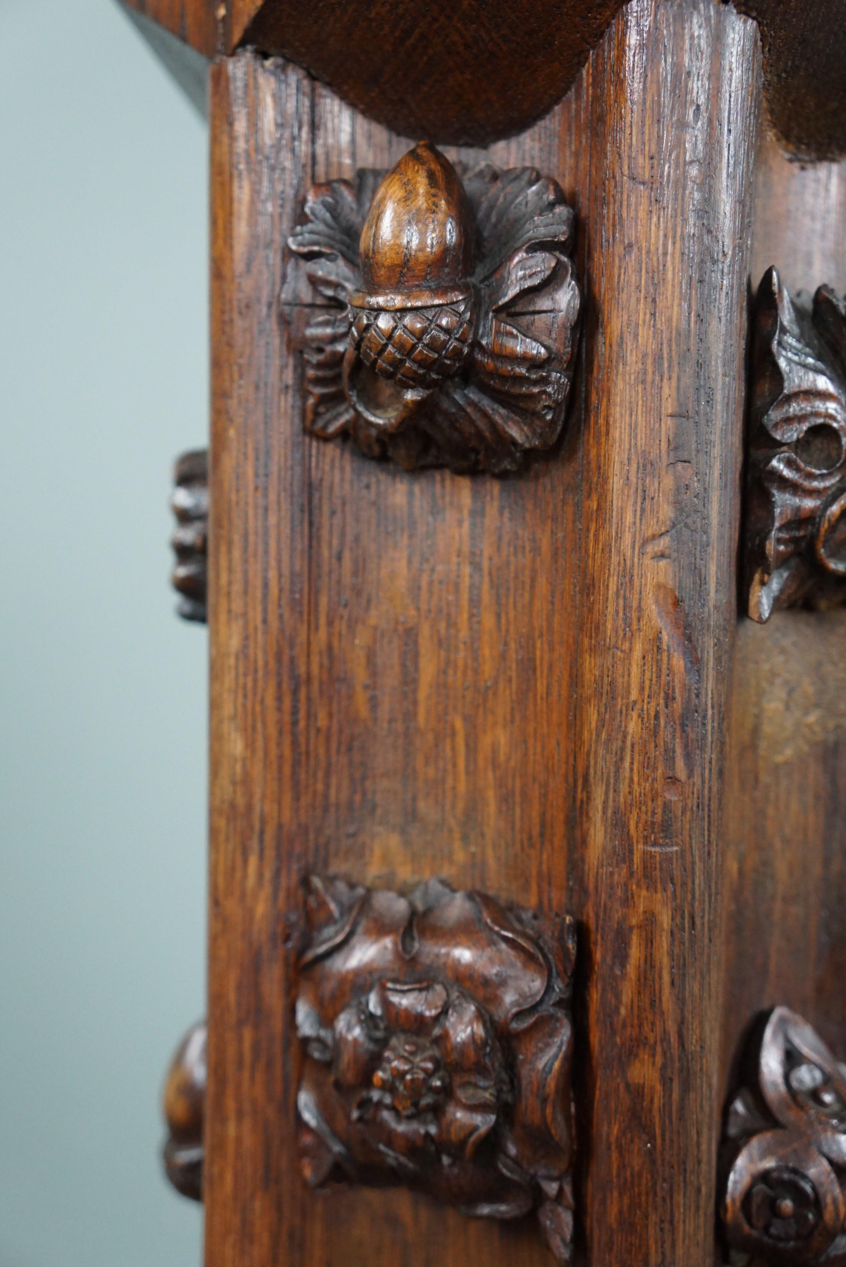 Wunderschöner dekorativer Sockel, Säule/Säule aus Holz, spätes 19. Jahrhundert im Angebot 2