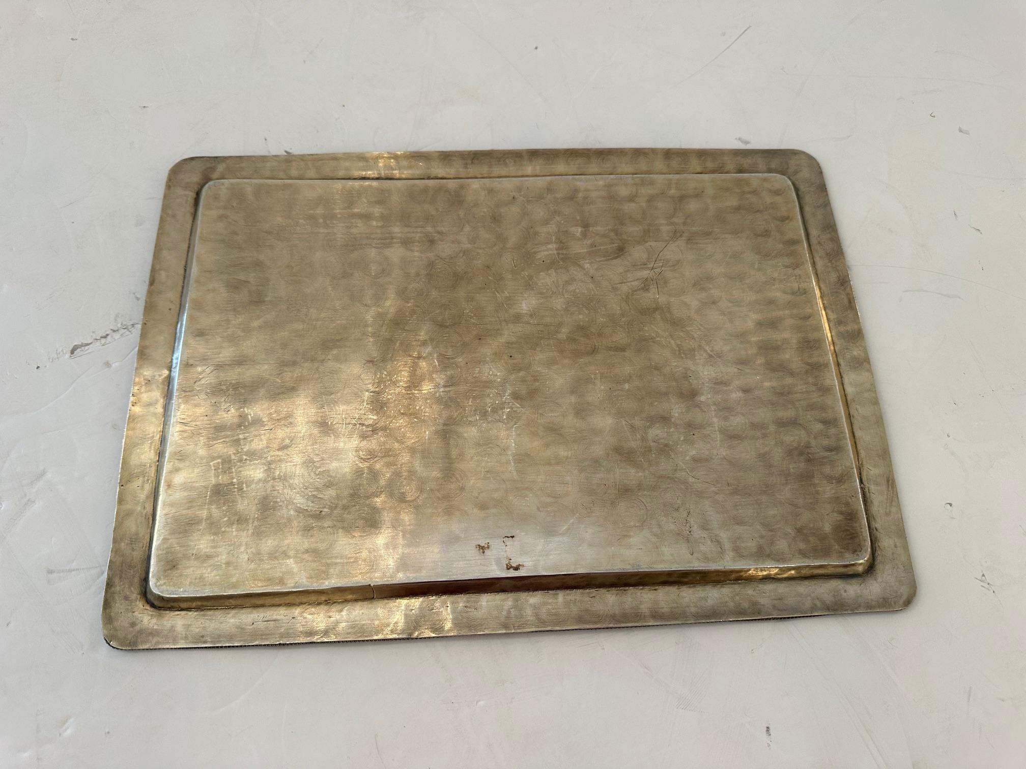 Juego de Té Antiguo Iraní de Latón y Esmalte Bellamente Detallado 8