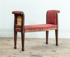 Beautifully Drawn Pair of 18th Century Hepplewhite Period Mahogany Window Seats