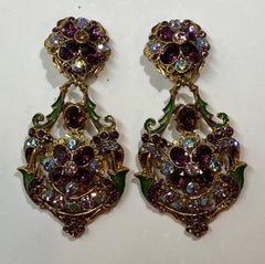 Beautifully Elegant Detailed Evening "Show Stopper" Chandelier Drop Earrings