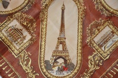 Beautifully "Elegant Scenes of Paris" Silk Scarf